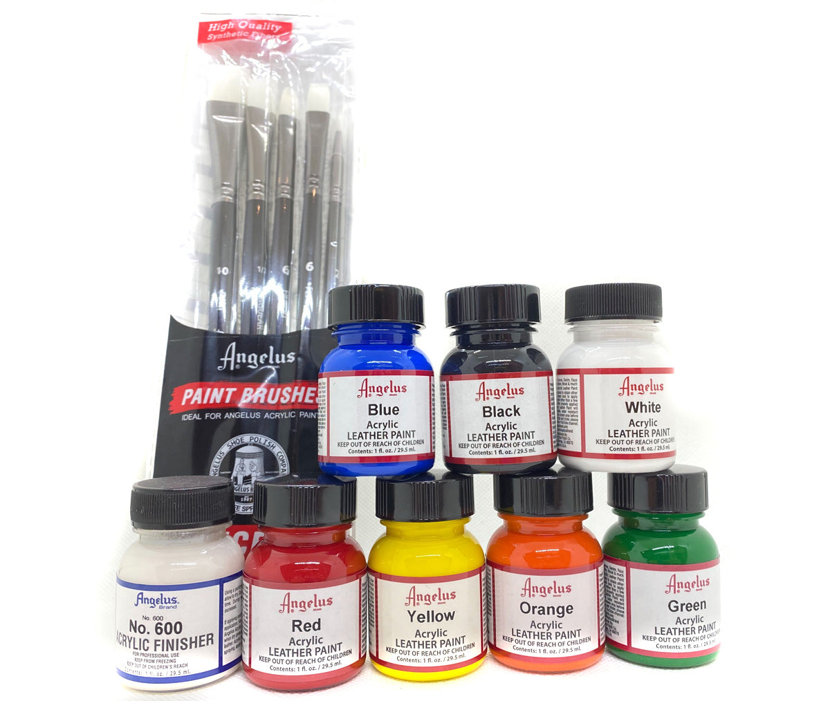 Angelus Acrylic Leather Paint Set of 12, 1 oz アンジェラス