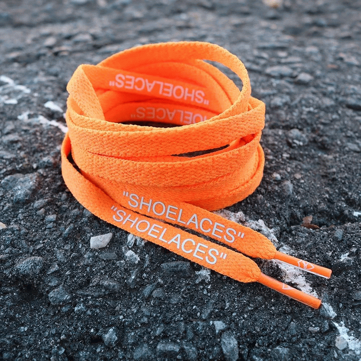 Neon orange shoelaces online