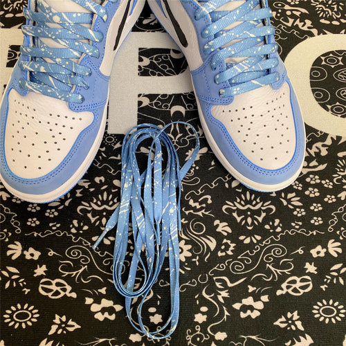 ARATA Splash Shoelace Sky Blue & White
